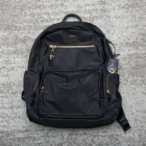 TUMI Voyageur Carson Backpack Womens - Black/Gold EUC main image 4